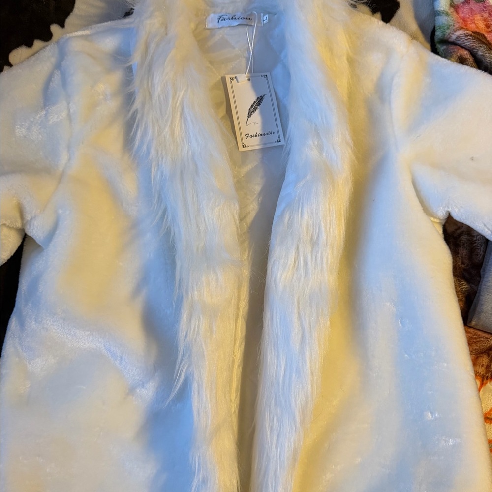 White Fuax Fur Jacket